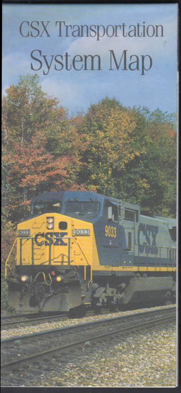 CSX Railroad Transportation System Map 1999