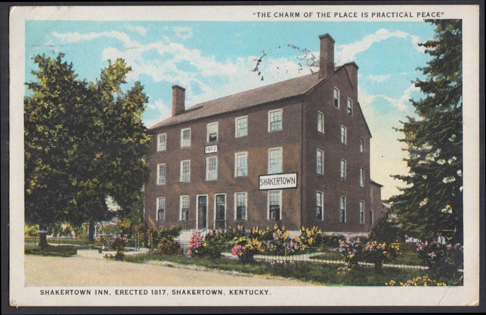 Shakertown Inn at Shakertown KY postcard 1925