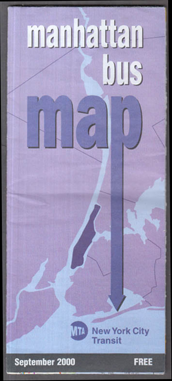 New York City Transit Manhattan Bus Map September 2000