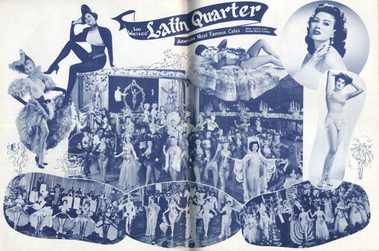 Lou Walters Latin Quarter Sugar & Spice advance copy program 1950s NYC