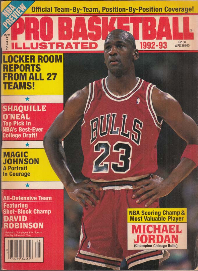 PRO BASKETBALL ILLUSTRATED 1992-1993 Michael Jordan Shaq Magic David ...
