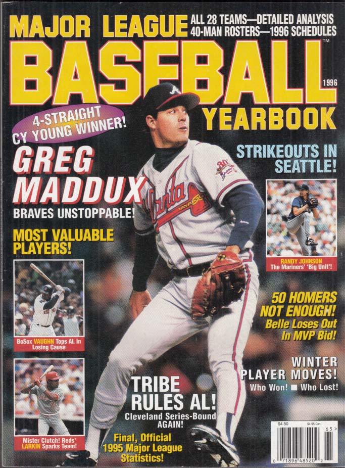 MAJOR LEAGUE BASEBALL YEARBOOK 1996 Maddux Larkin Randy Mo Vaughn &c