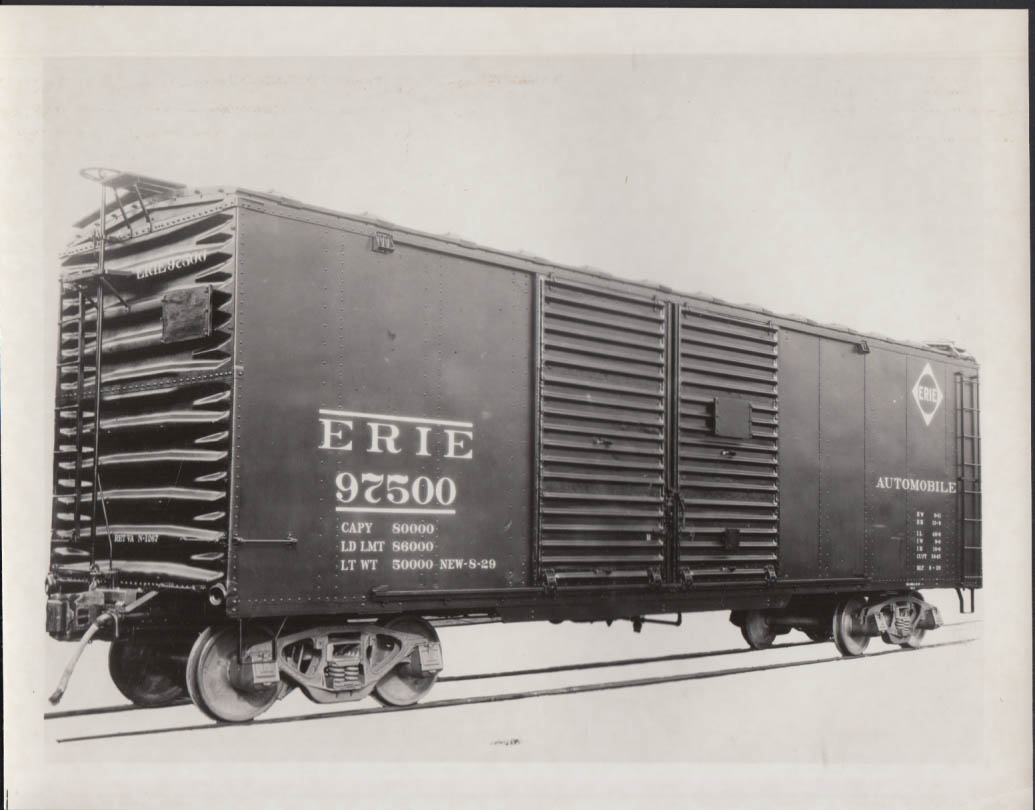 Erie Railroad photo Automobile Box Car #97500 Built 1929