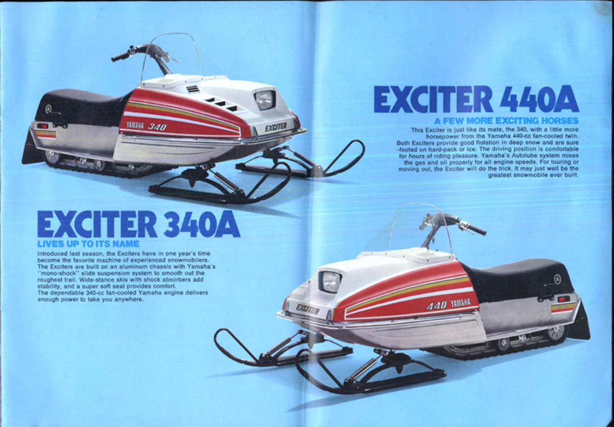 Yamaha Snowmobiles Catalog 1977 Exciter GS SRX GP models