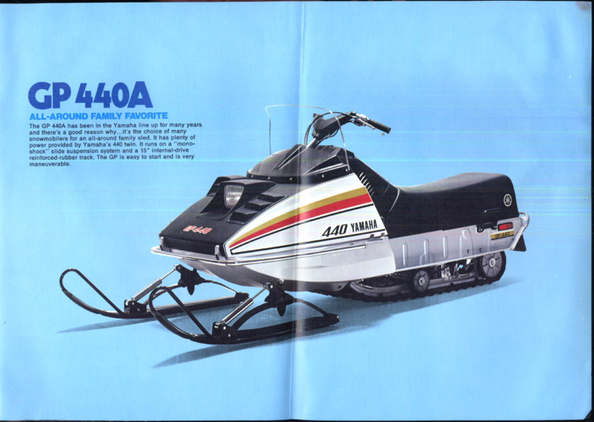 Yamaha Snowmobiles Catalog 1977 Exciter GS SRX GP models