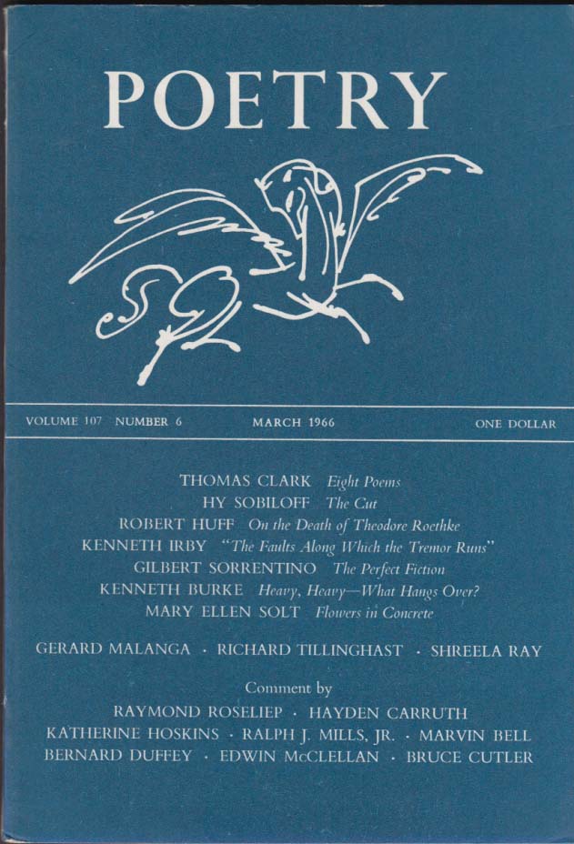 POETRY 3 1966 Sobiloff Huff Irby Sorrentino Solt Malanga Tillinghast ...