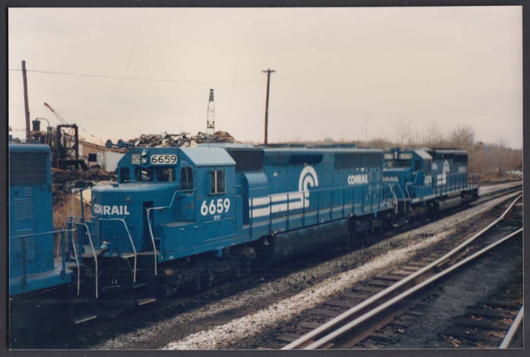 Conrail RR EMD SD45-2 diesel locomotive #6659 & #6378 color photo ...