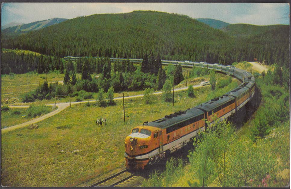 Rio Grande RR EMD F3A #5514 heads California Zephyr streamliner ...