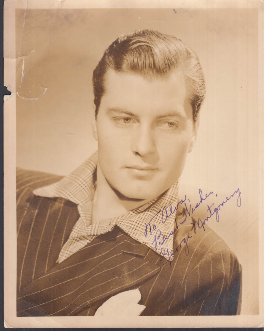 Actor George Montgomery photo signed by assistant most likely