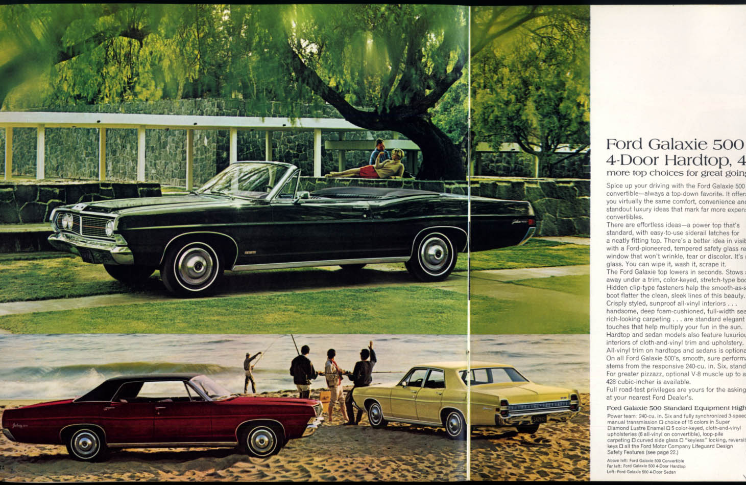 1968 Ford LTD XL Galaxie 500 Custom & Wagons sales brochure