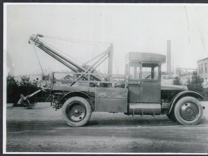 Bell Telephone pole-hole digger truck photo c 1920s