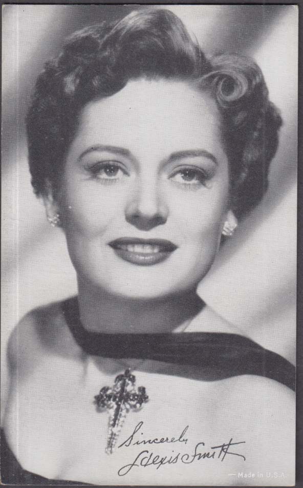 Actress Alexis Smith arcade card c 1950s