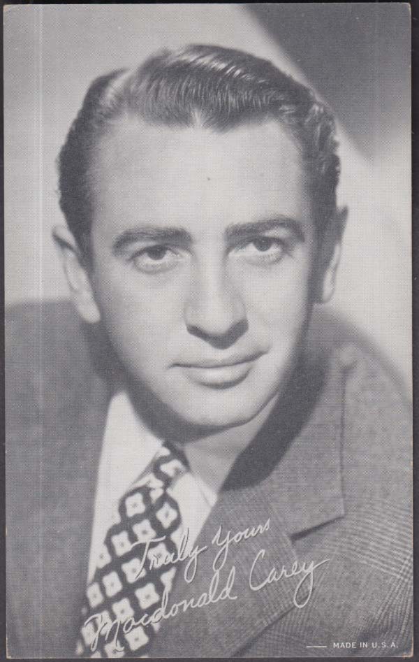 Actor Macdonald Carey arcade card c 1950s