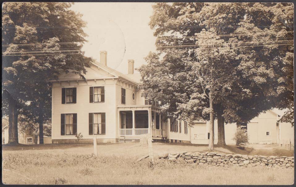 Gowdy Home Hazardville CT RPPC postcard 1918