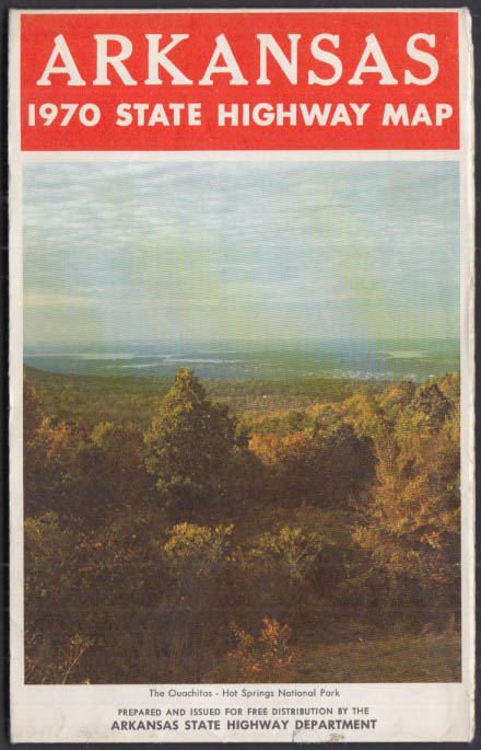 State of Arkansas Official Highway Road Map 1970