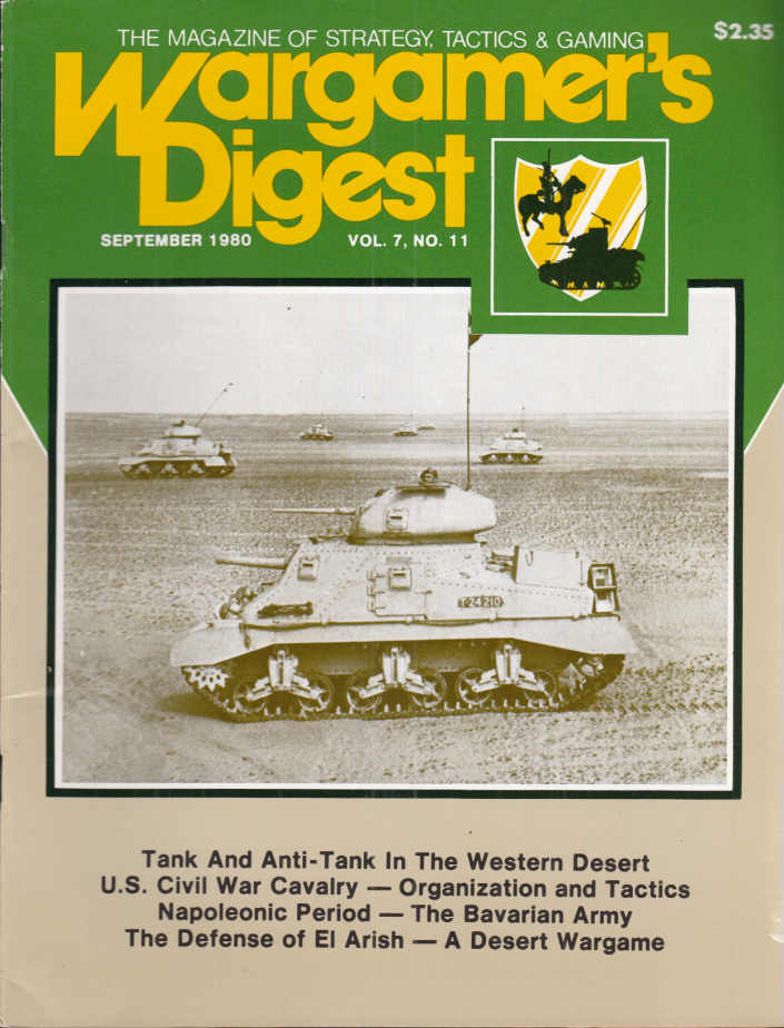 WARGAMER'S DIGEST 9 1980 V7n11: Civil War Cavalry; Bavarian Army; El ...