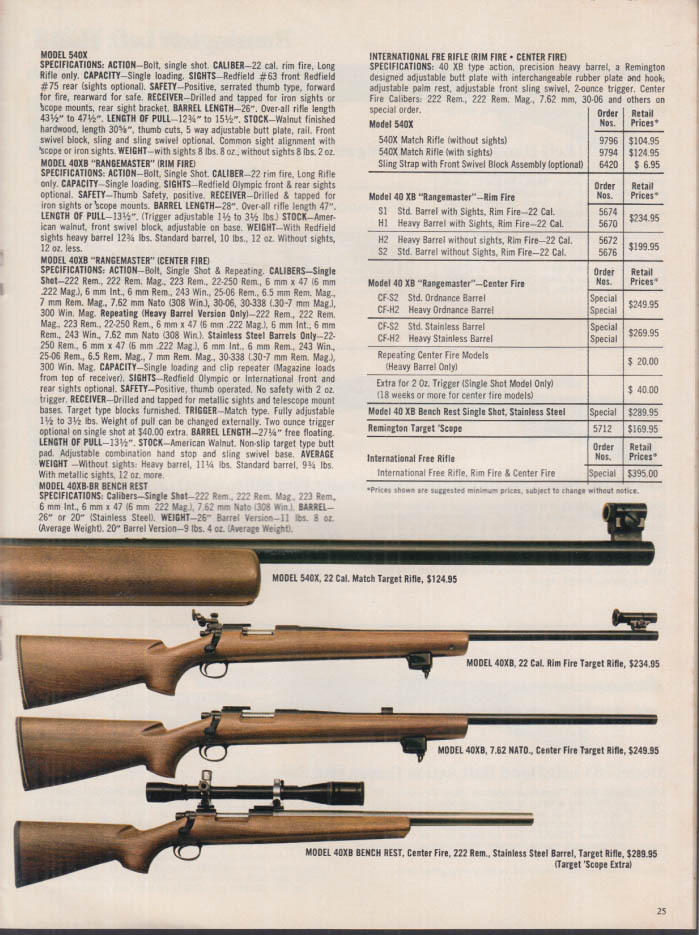 Remington Peters Sporting Firearms & Ammunition Catalog 1972 shotgun ...