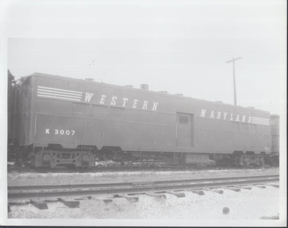 Western Maryland RR photo: Ex-troop Pullman #3007 Baltimore MD 1962