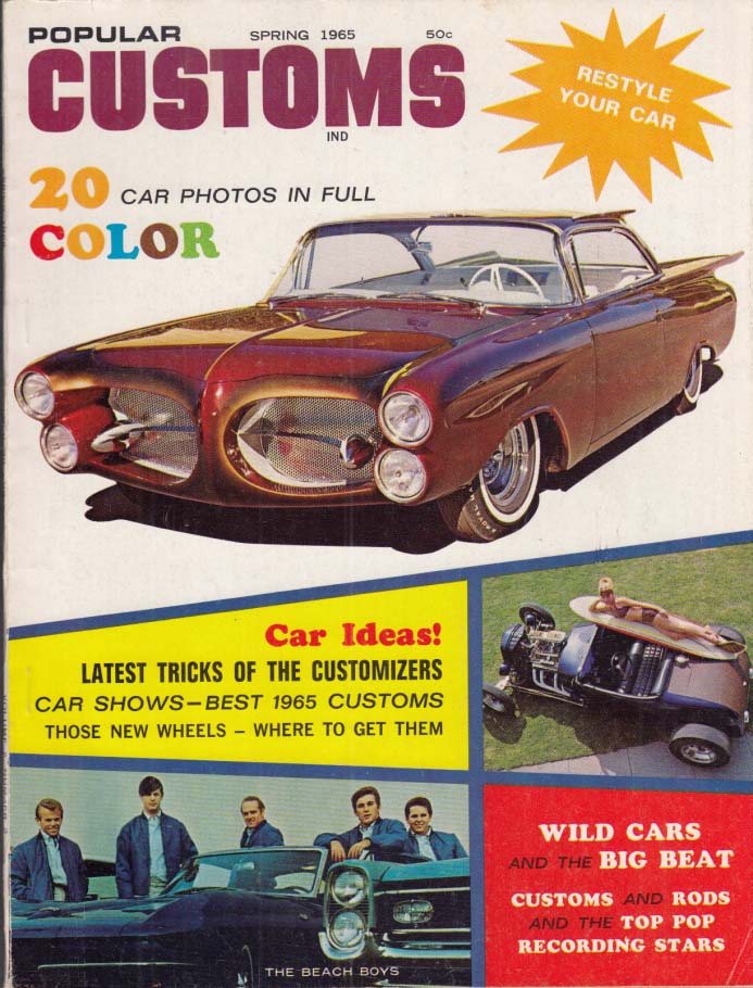 POPULAR CUSTOMS Spring 1965 Beach Boys George Barris 1959 Chevrolet &c