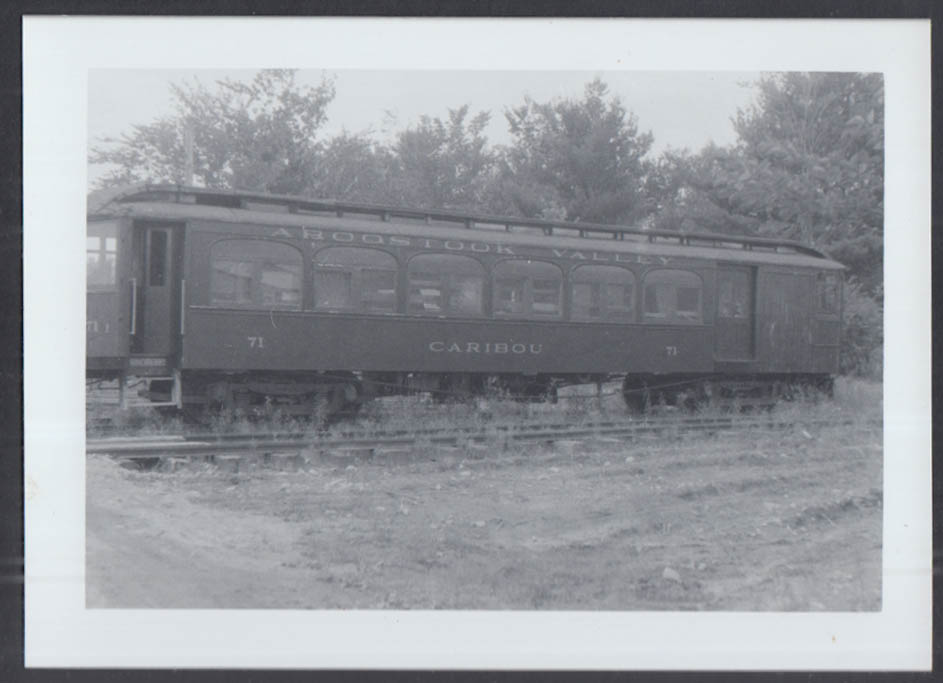 Aroostook Valley RR Pullman Caribou #71 photo c 1950s