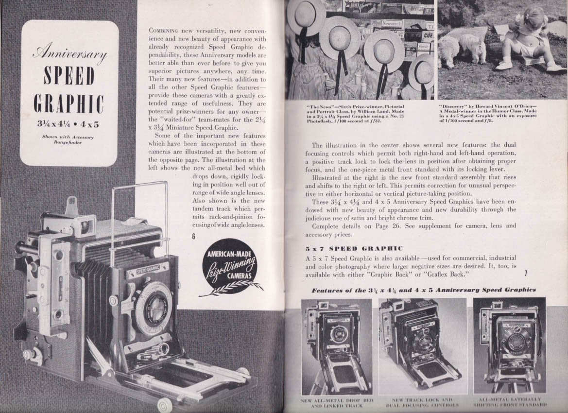 Graflex & Speed Graphic Camera Catalog 1943 Miniature Anniversary ...