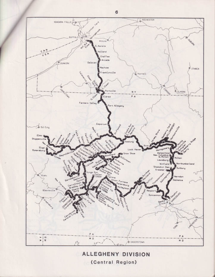 Conrail Railroad Division Maps / Operations 4 1988