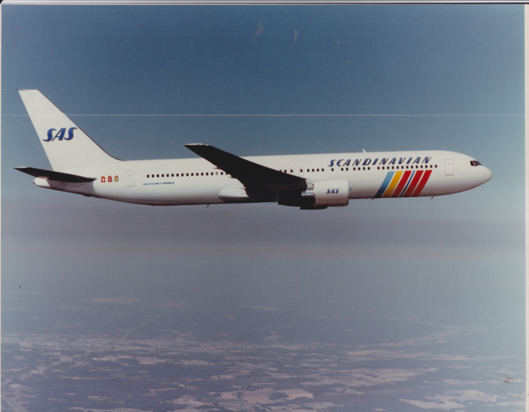 SAS Scandinavian Airlines System Boeing 767-300ER in-flight photo