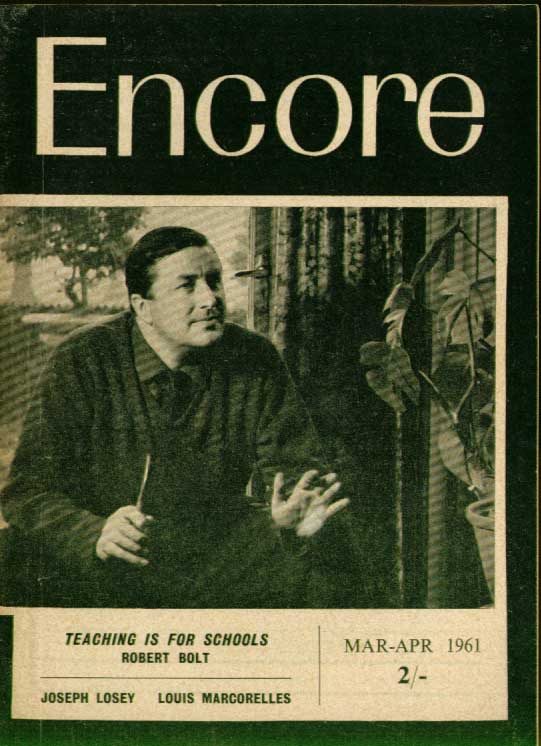 ENCORE Robert Bolt interview; Joseph Losey on Brecht 3 1961