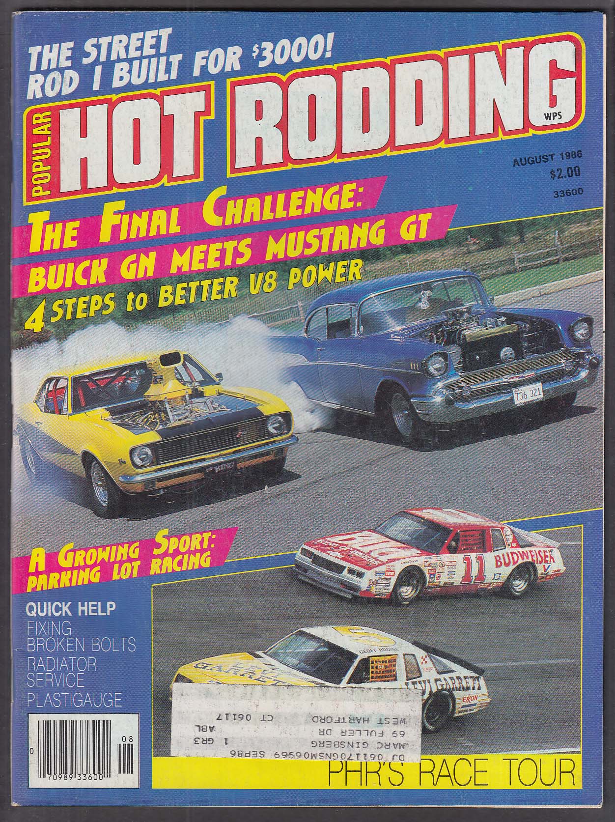 POPULAR HOT RODDING 1986 Buick GN vs Mustang 5.0 ++ 8 1986