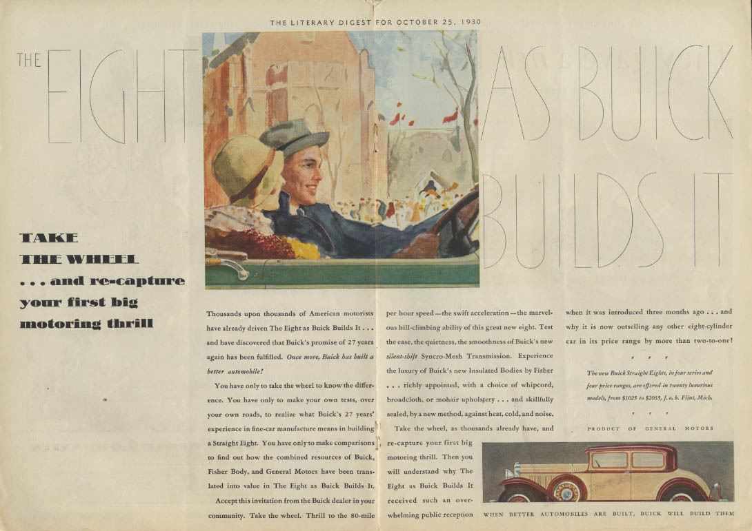 Take the wheel & recapture your first big thrill Buick Eight Coupe ad ...