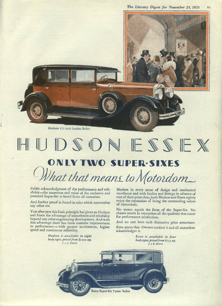 What It Means To Motordom Hudson Essex Super Six Ad | My XXX Hot Girl