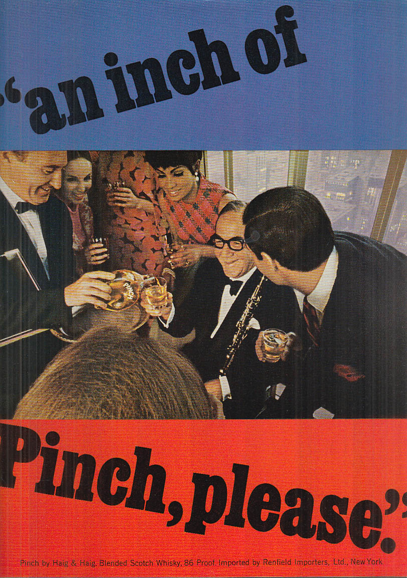 Benny Goodman for Haig & Haig Scotch Whisky ad 1967 NY