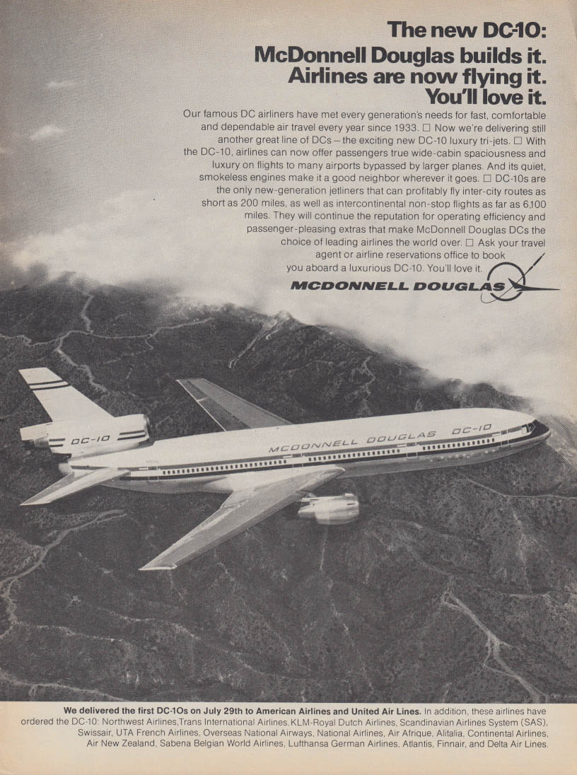 McDonnell Douglas DC-10 - airlines are now flying it - you'll love it ...