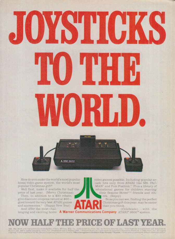 Joysticks to the World - Atari 2600 Game System ad 1983