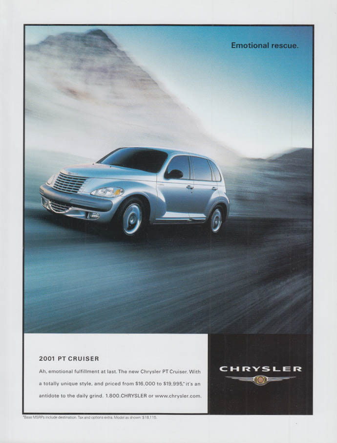 Ah emotional fulfillment at last Chrysler PT Cruiser ad 2000