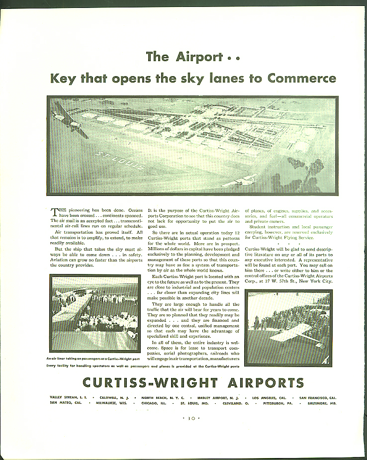 Curtiss-Wright Airports sky lanes to commerce / Elephant Firestone ...