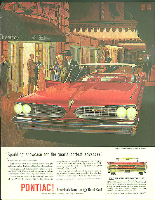 Sparkling showcase for year's hottest advances Pontiac Bonneville ad 1959