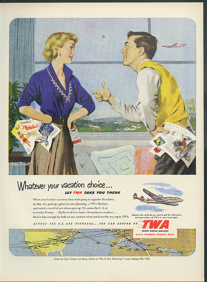 Whatever your vacation choice let TWA Constellation take you there ad ...