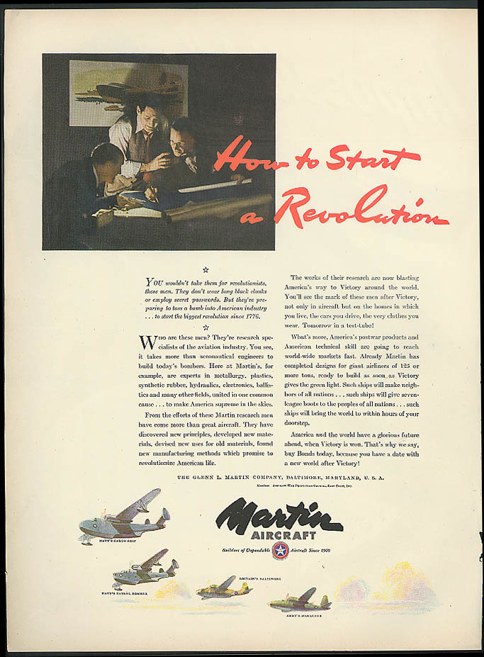 How to Start a Revolution Martin Aviation ad 1943