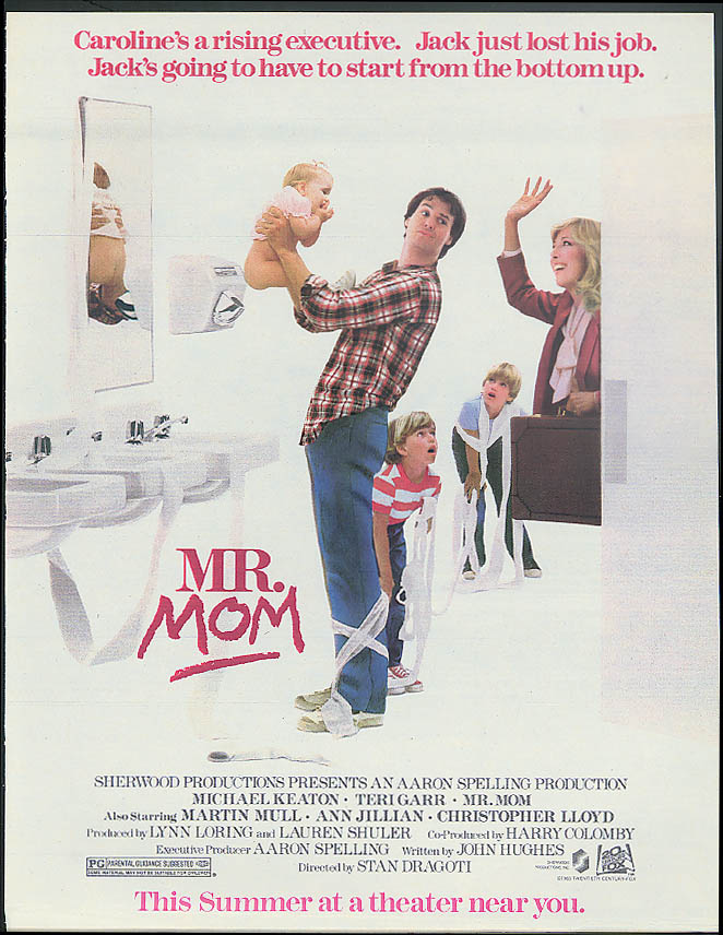 Michael Keaton Teri Garr Martin Mull in Mr. Mom movie ad 1983