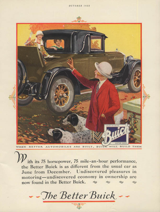 As different as June from December Buick Rumble-seat Coupe ad 1925 HB