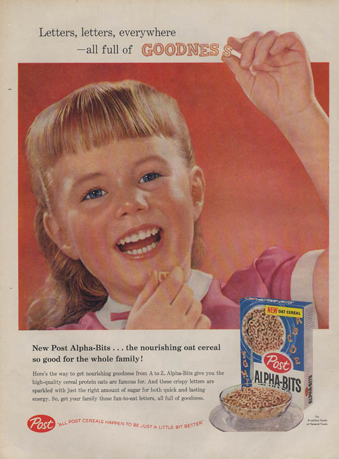 This post is good. Families from Cereal ads.