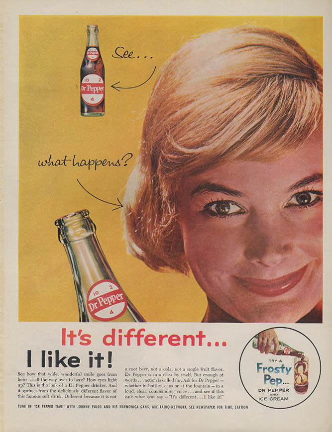 See what happens? Dr Pepper ad 1961 L