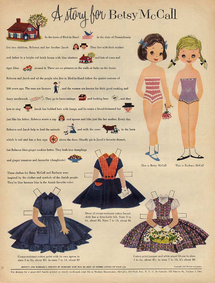 A story for Betsy McCall paper doll page 9 1955