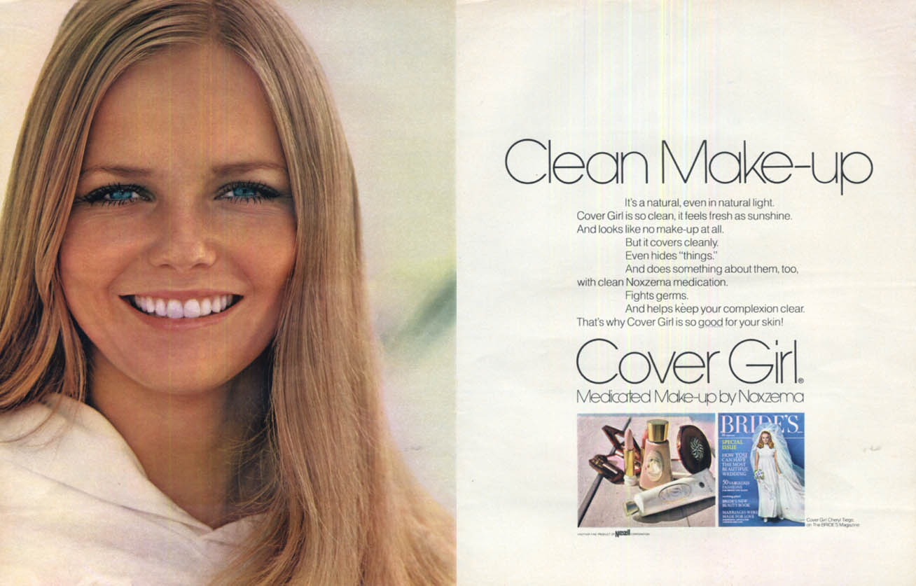 A natural even in natural light Cover Girl Clean Make-up ad 1970 Cheryl ...