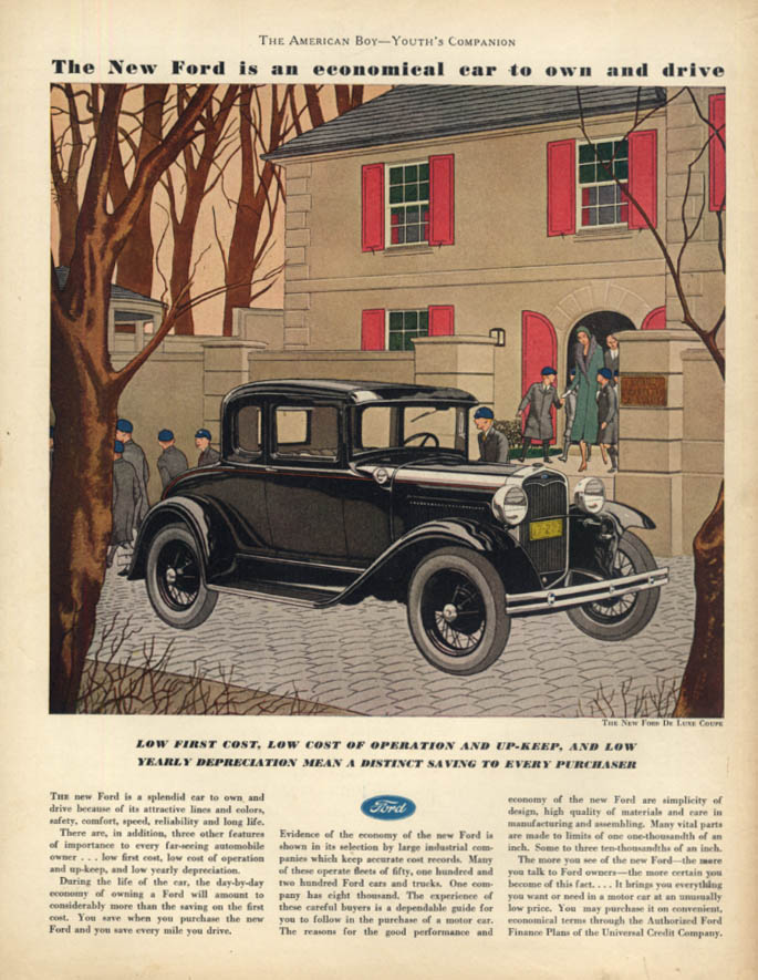 An economical car to own & drive Ford Model A De Luxe Coupe ad 1931 AB