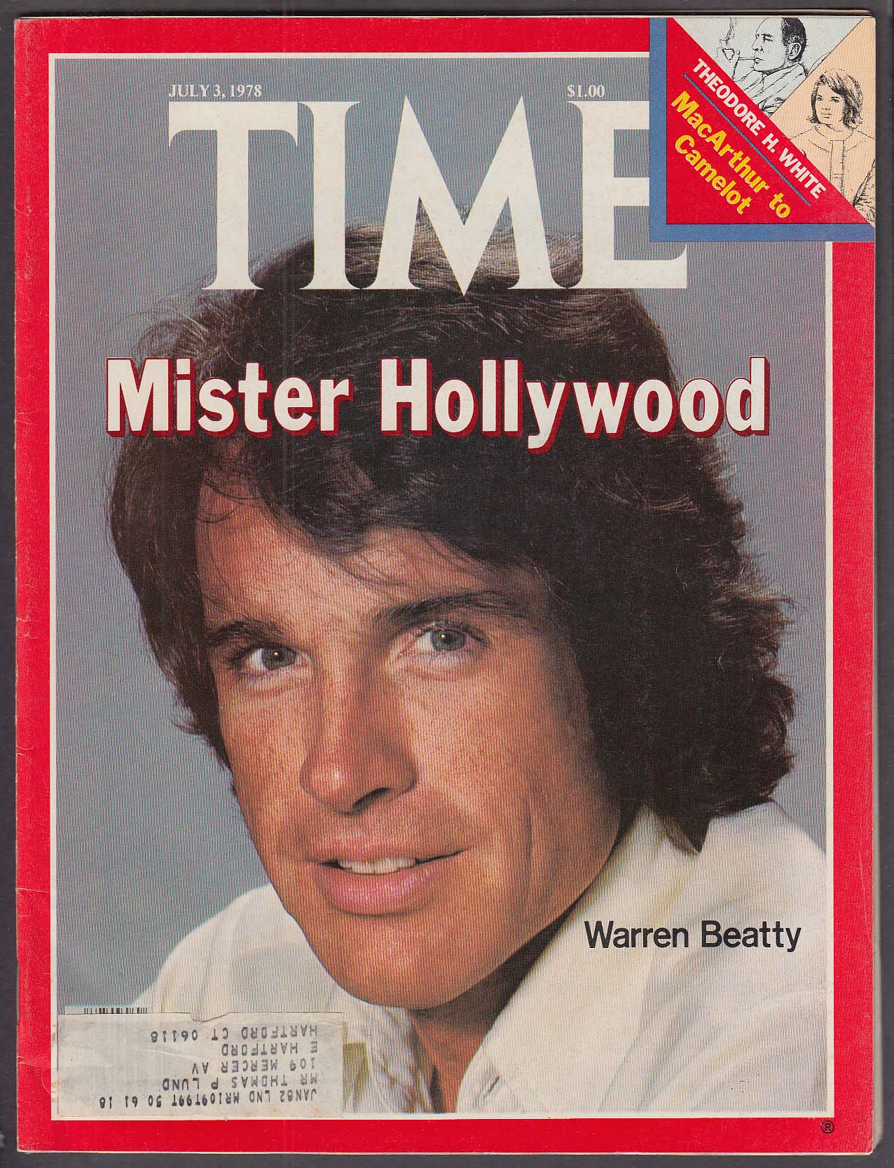 TIME Warren Beatty Theodore H White MacArthur to Camelot 7/3 1978