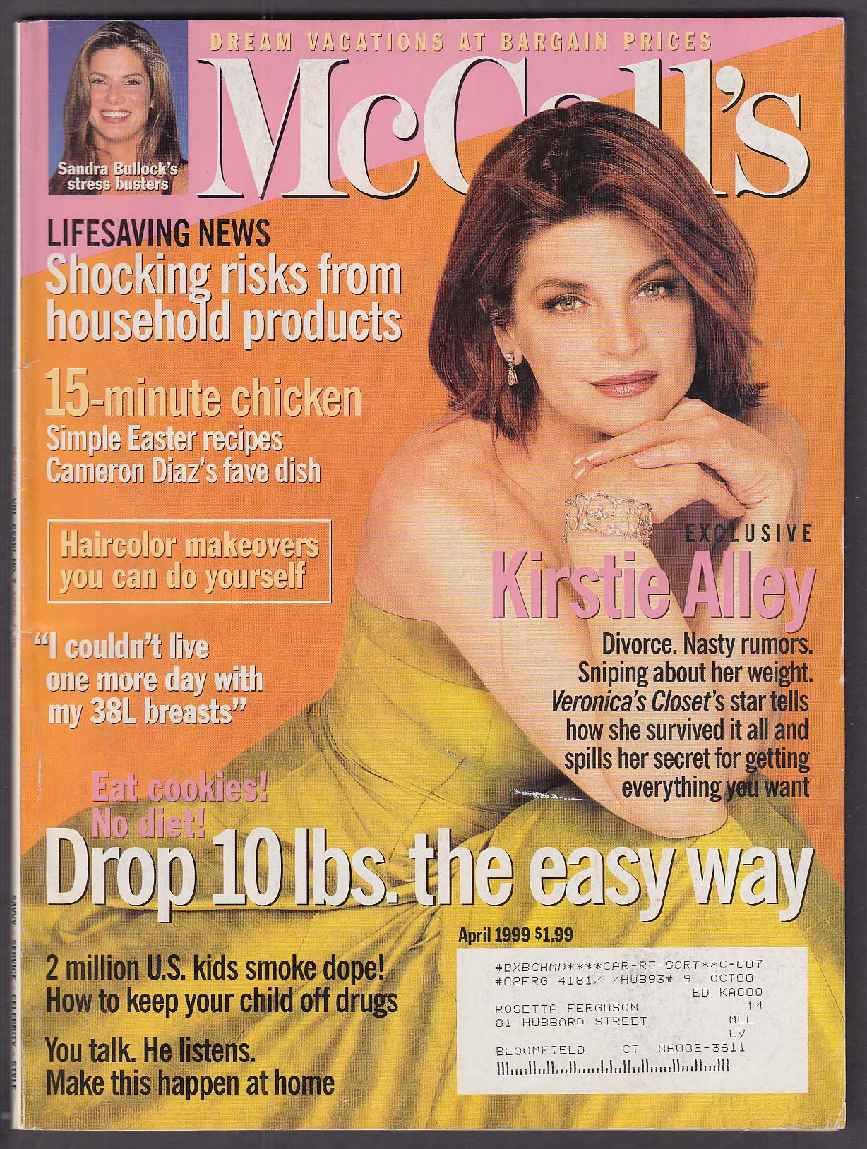 McCALL'S Kirstie Alley Sandra Bullock 4 1999