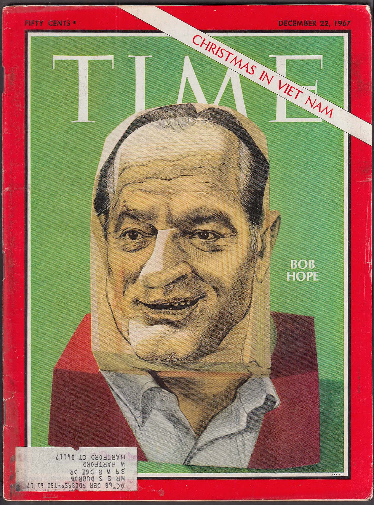 TIME Bob Hope by Marisol tour of Viet Nam for Christmas 12/22 1967