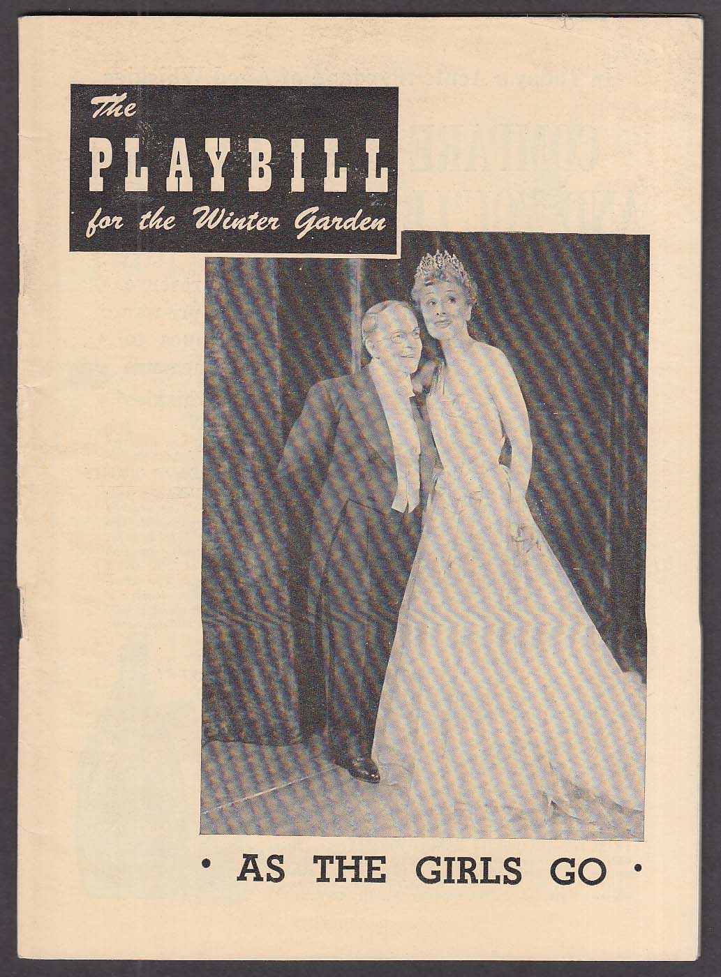 Bobby Clark As The Girls Go opening week Playbill 1948